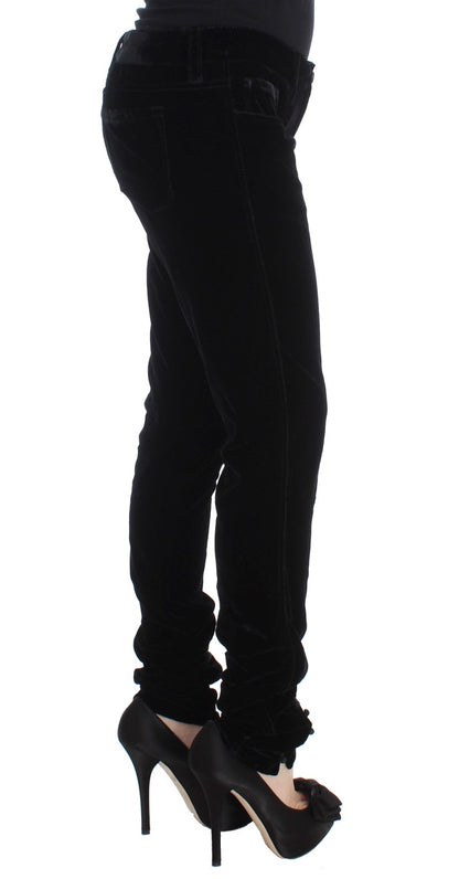 Ermanno Scervino Elegant Black Slim Fit Trousers Ermanno Scervino