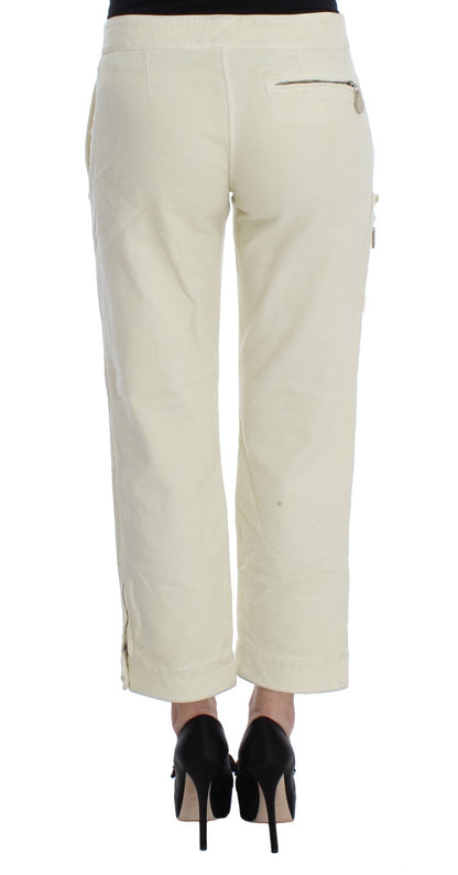 Ermanno Scervino Beige Capri Cropped Chic Pants Ermanno Scervino