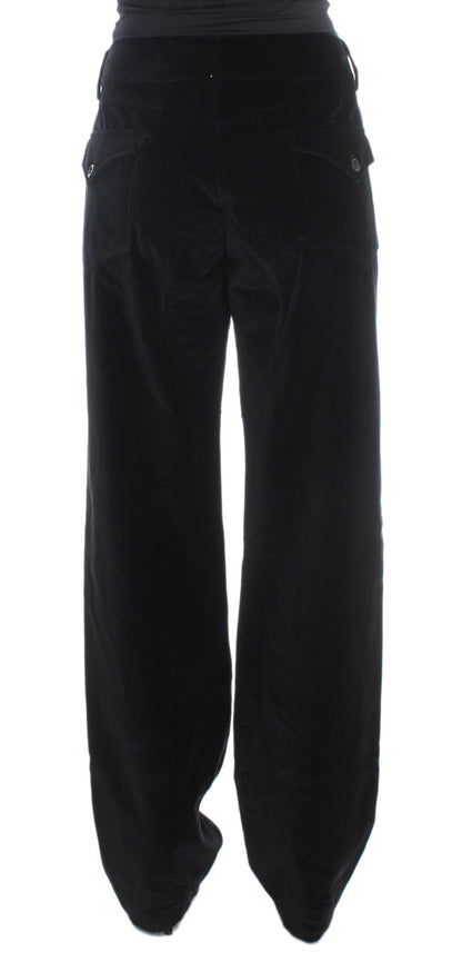 Ermanno Scervino Chic Black Straight Fit Cotton Jeans Ermanno Scervino