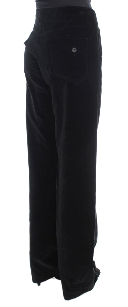 Ermanno Scervino Chic Black Straight Fit Cotton Jeans Ermanno Scervino