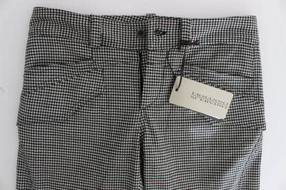 Ermanno Scervino Chic Checkered Black & White Regular Fit Pants Ermanno Scervino