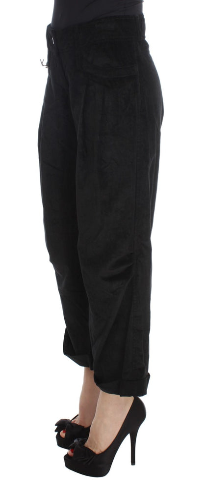 Ermanno Scervino Chic Black Wide Leg Cotton Jeans Ermanno Scervino