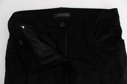 Ermanno Scervino Chic Black Wide Leg Cotton Jeans Ermanno Scervino