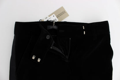 Ermanno Scervino Elegant Black Wide Leg Silk Blend Pants Ermanno Scervino