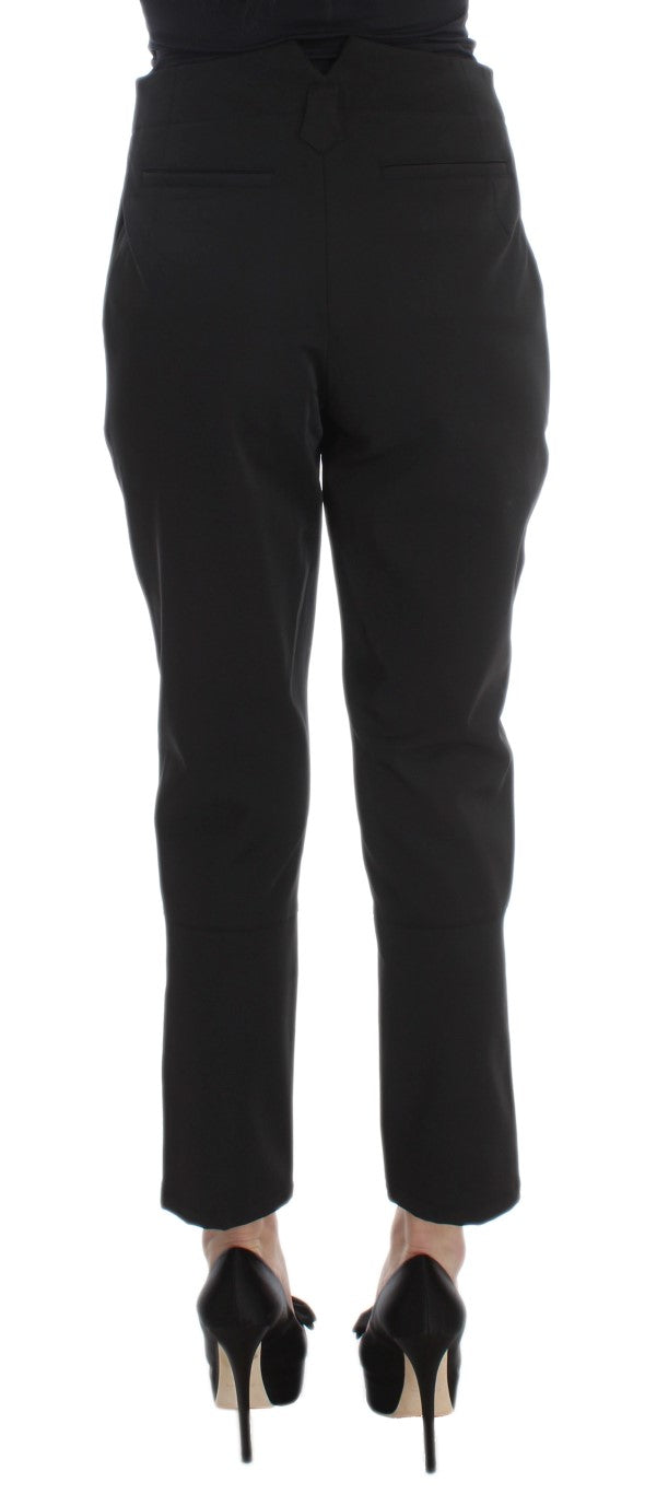 Ermanno Scervino Elegant Cropped Capri Pants in Black Ermanno Scervino