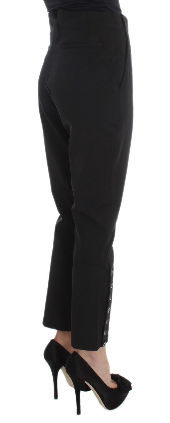 Ermanno Scervino Elegant Cropped Capri Pants in Black Ermanno Scervino