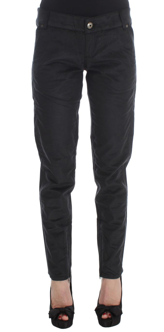 Ermanno Scervino Chic Black Regular Fit Trousers Ermanno Scervino