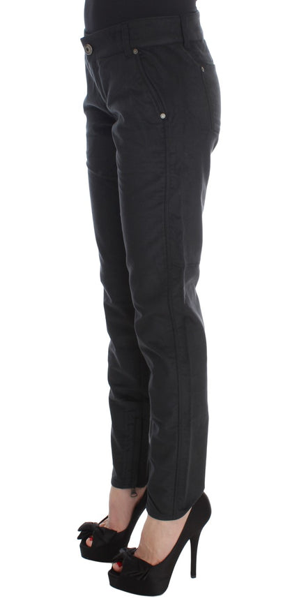 Ermanno Scervino Chic Black Regular Fit Trousers Ermanno Scervino