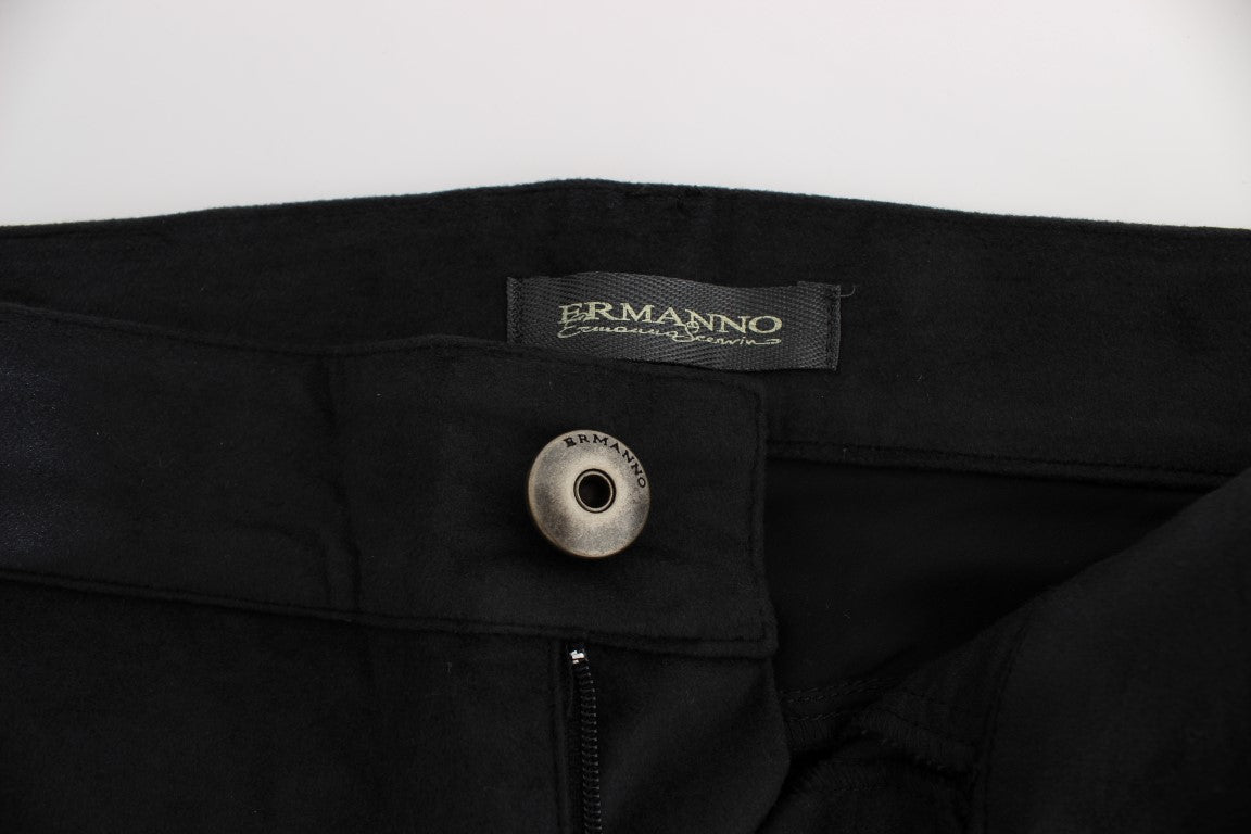 Ermanno Scervino Chic Black Regular Fit Trousers Ermanno Scervino