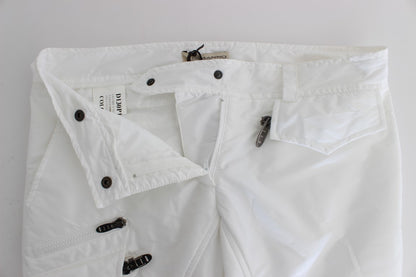 Ermanno Scervino Chic White Nylon Cargo Pants by Italian Designer Ermanno Scervino