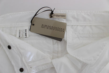 Ermanno Scervino Chic White Nylon Cargo Pants by Italian Designer Ermanno Scervino