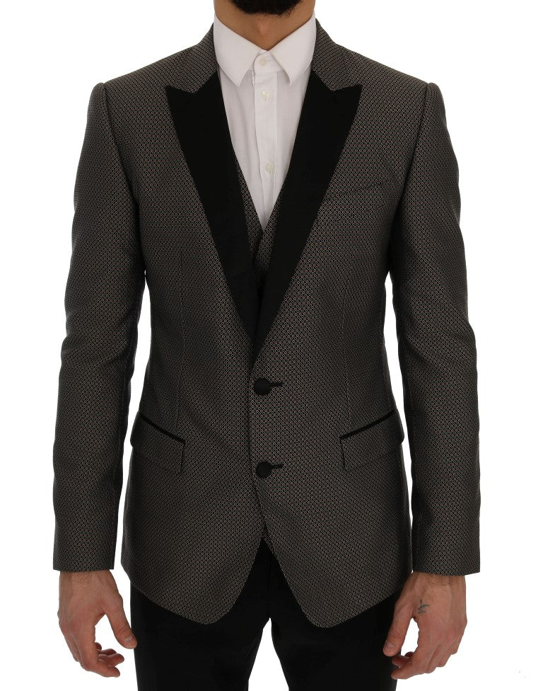 Dolce & Gabbana Multicolor Patterned Slim Fit Blazer Dolce & Gabbana