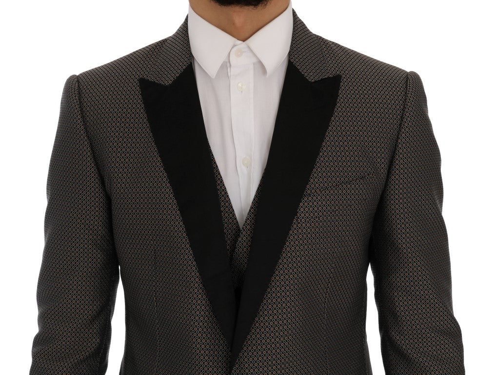 Dolce & Gabbana Multicolor Patterned Slim Fit Blazer Dolce & Gabbana