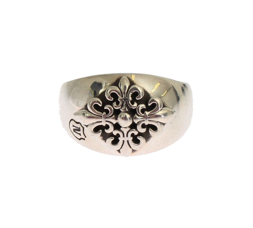 Nialaya Exquisite Silver Statement Ring for Men Nialaya