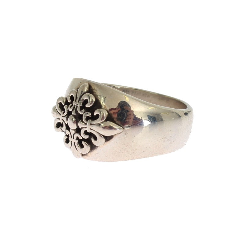 Nialaya Exquisite Silver Statement Ring for Men Nialaya