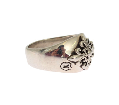 Nialaya Exquisite Silver Statement Ring for Men Nialaya