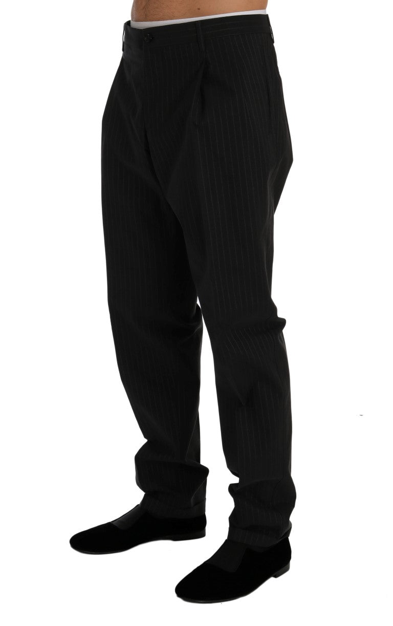 Dolce & Gabbana Elegant Striped Straight Fit Dress Trousers Dolce & Gabbana