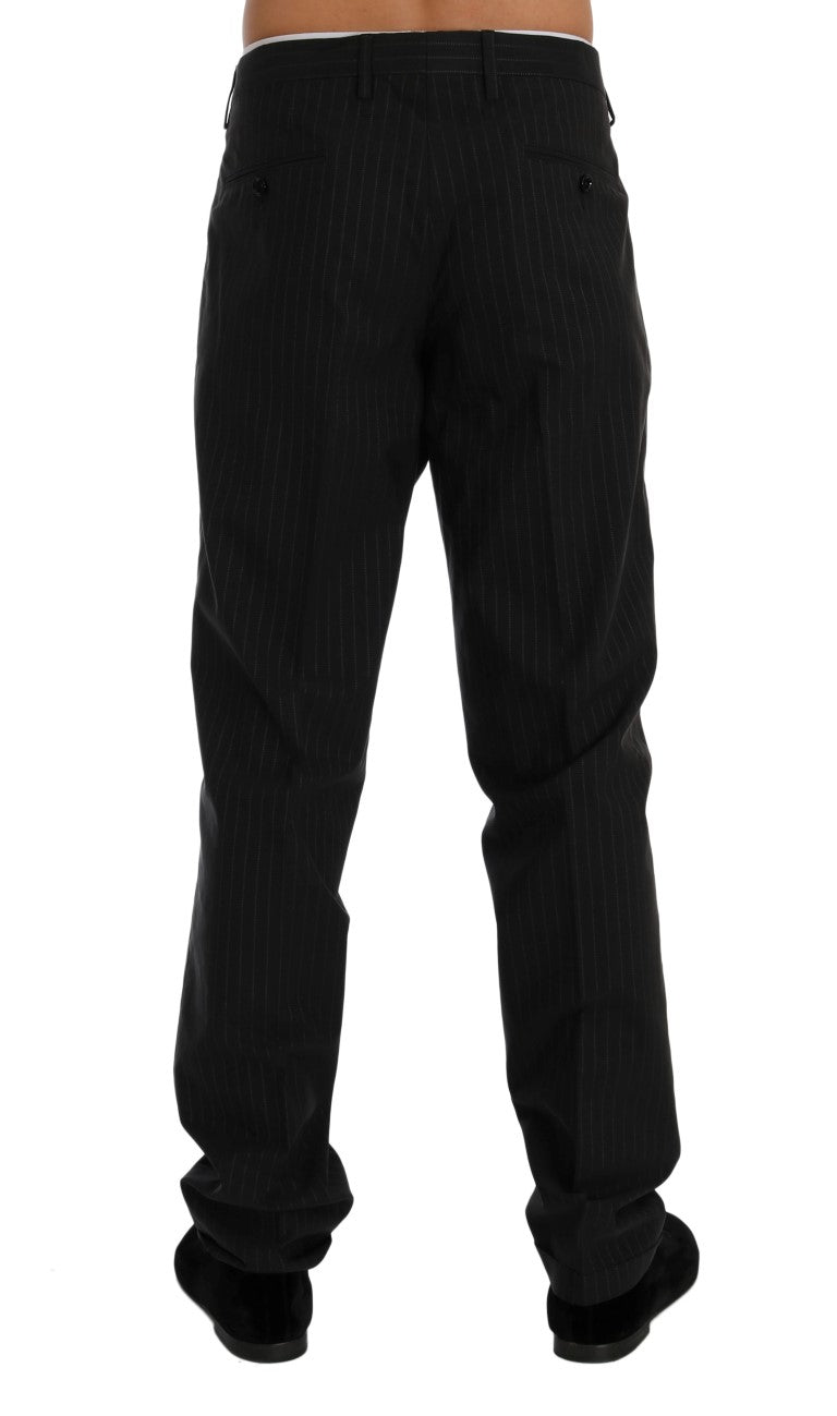 Dolce & Gabbana Elegant Striped Straight Fit Dress Trousers Dolce & Gabbana