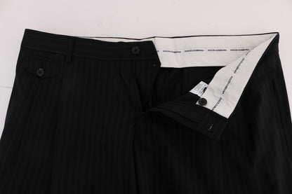 Dolce & Gabbana Elegant Blue Striped Dress Trousers Dolce & Gabbana