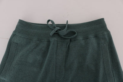 Dolce & Gabbana Elegant Green Cashmere Sport Pants Dolce & Gabbana