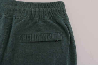 Dolce & Gabbana Elegant Green Cashmere Sport Pants Dolce & Gabbana