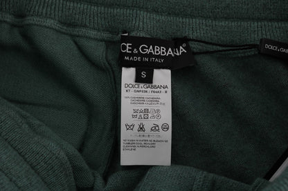 Dolce & Gabbana Elegant Green Cashmere Sport Pants Dolce & Gabbana