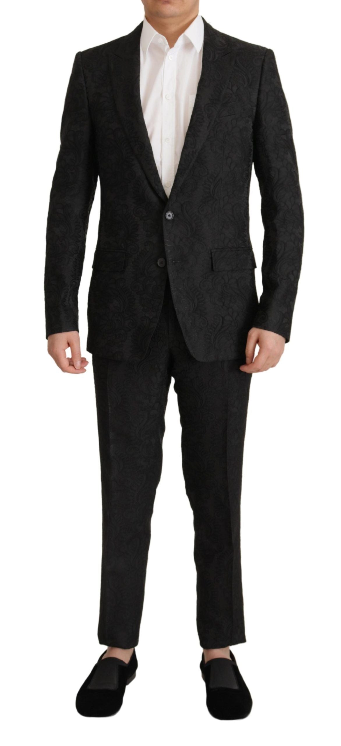 Dolce & Gabbana Glittering Black Martini Suit Set Dolce & Gabbana