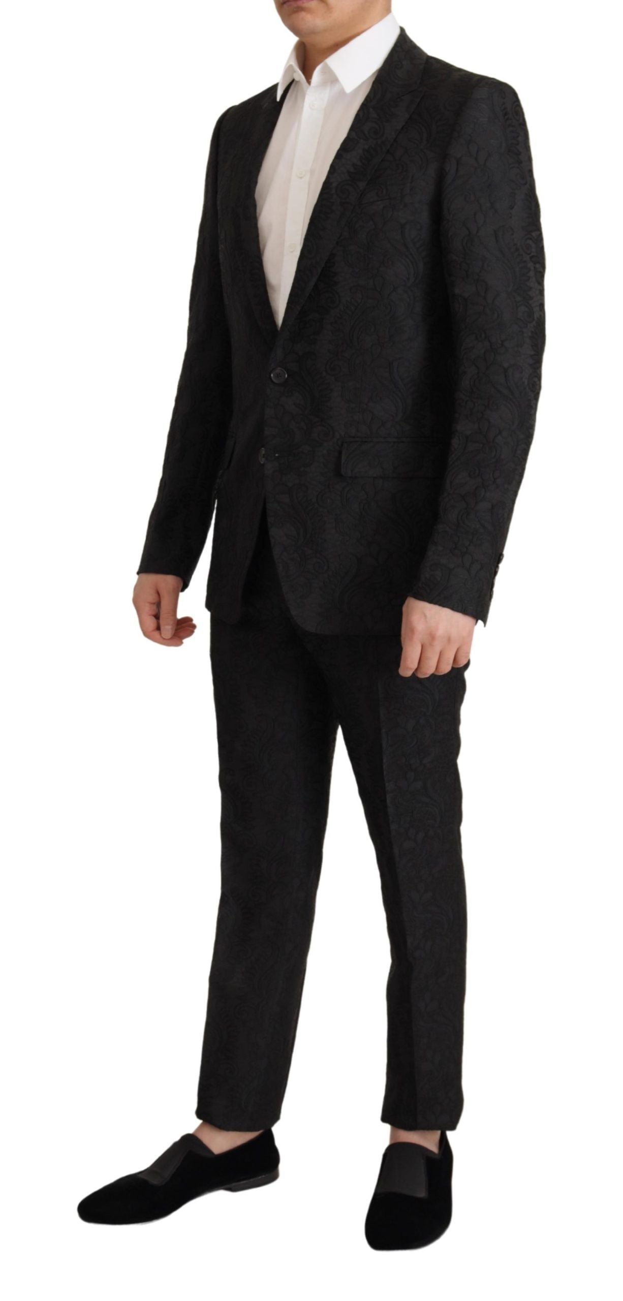 Dolce & Gabbana Glittering Black Martini Suit Set Dolce & Gabbana