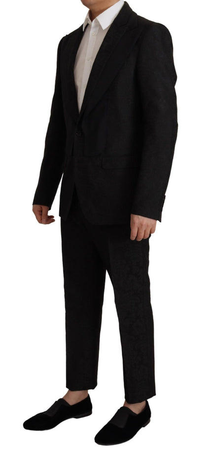 Dolce & Gabbana Elegant Black Two-Piece Martini Suit Dolce & Gabbana