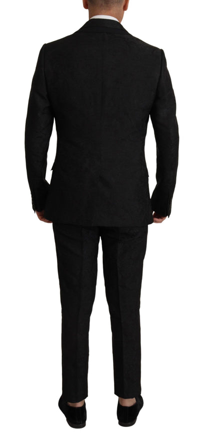 Dolce & Gabbana Elegant Black Two-Piece Martini Suit Dolce & Gabbana