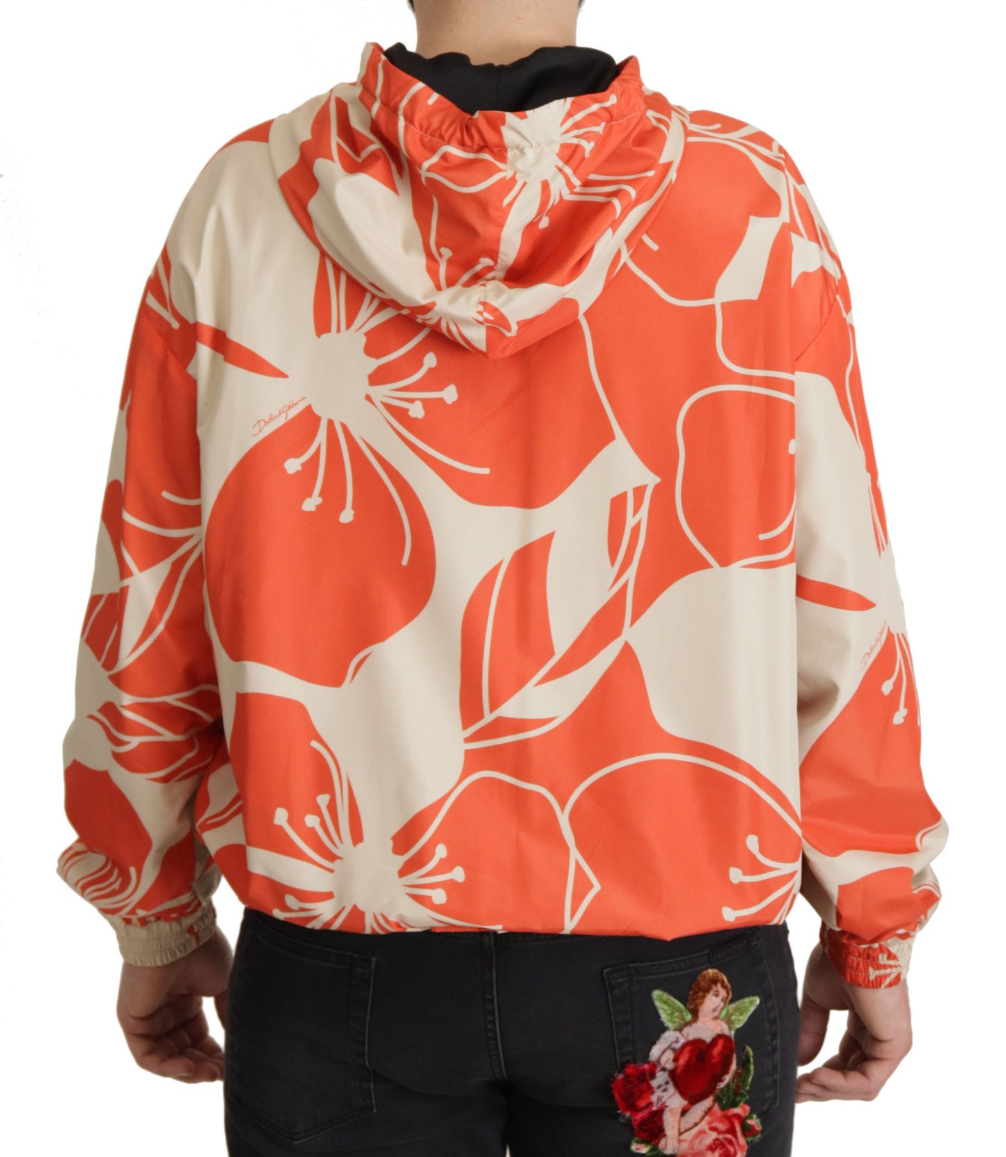 Dolce & Gabbana Elegant Floral Zip Hooded Sweater Dolce & Gabbana