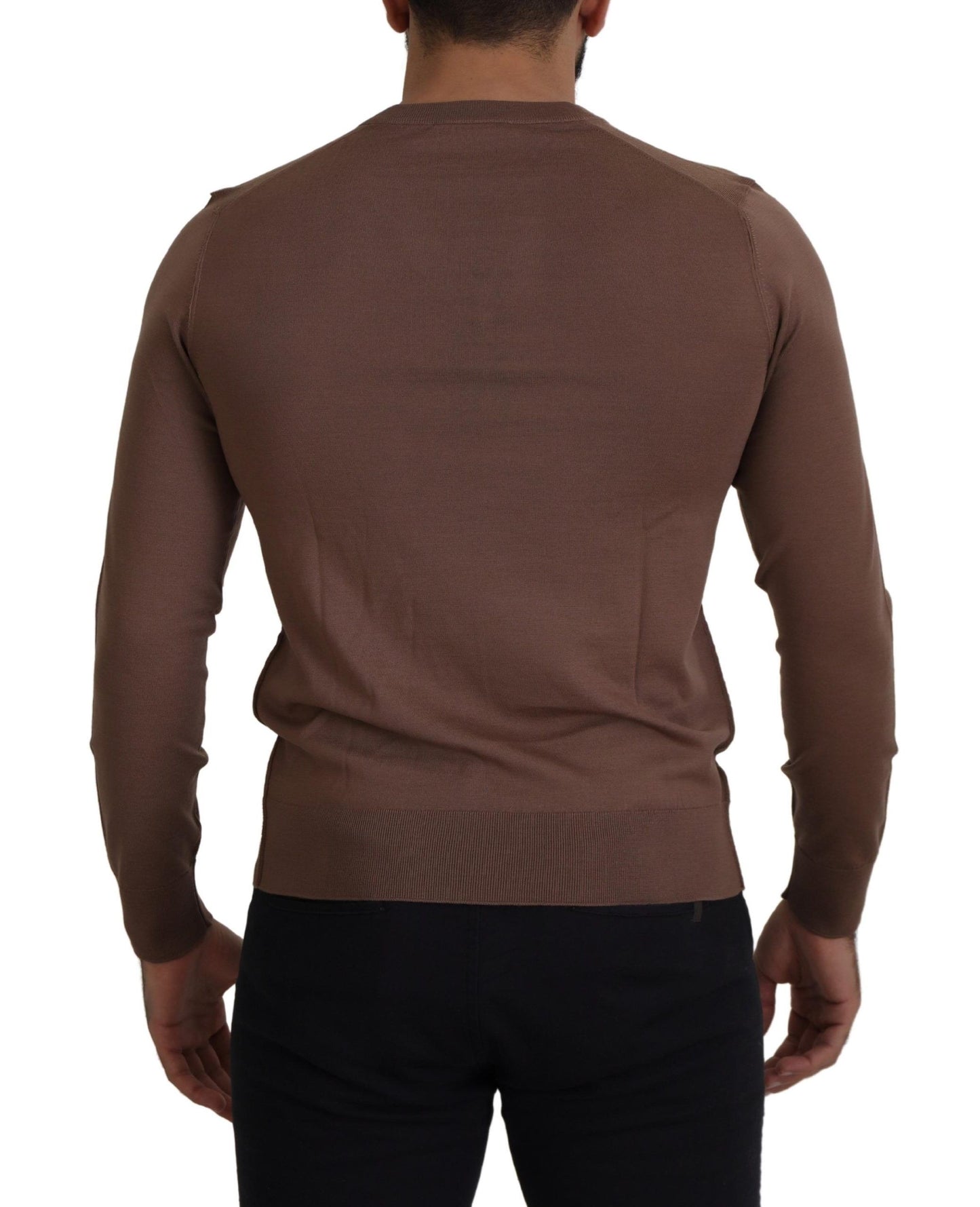 Dolce & Gabbana Elegant Virgin Wool V-Neck Pullover Sweater Dolce & Gabbana