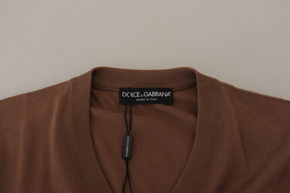 Dolce & Gabbana Elegant Virgin Wool V-Neck Pullover Sweater Dolce & Gabbana