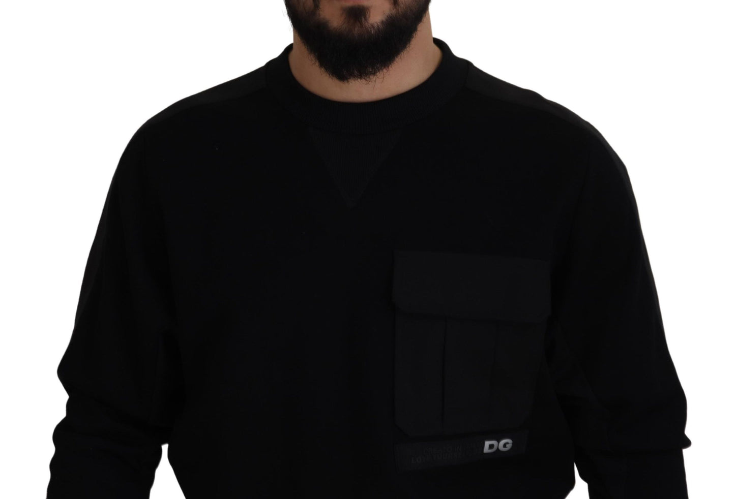 Dolce & Gabbana Elegant Crewneck Cotton Blend Sweater Dolce & Gabbana