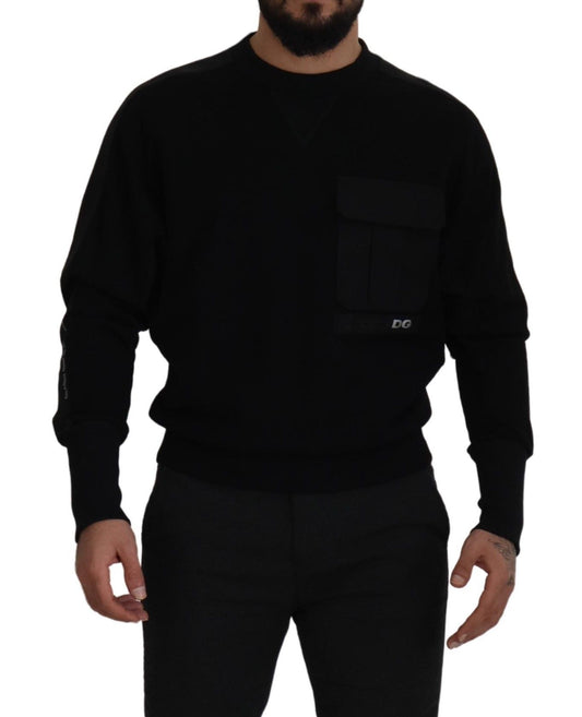 Dolce & Gabbana Elegant Crewneck Cotton Blend Sweater Dolce & Gabbana