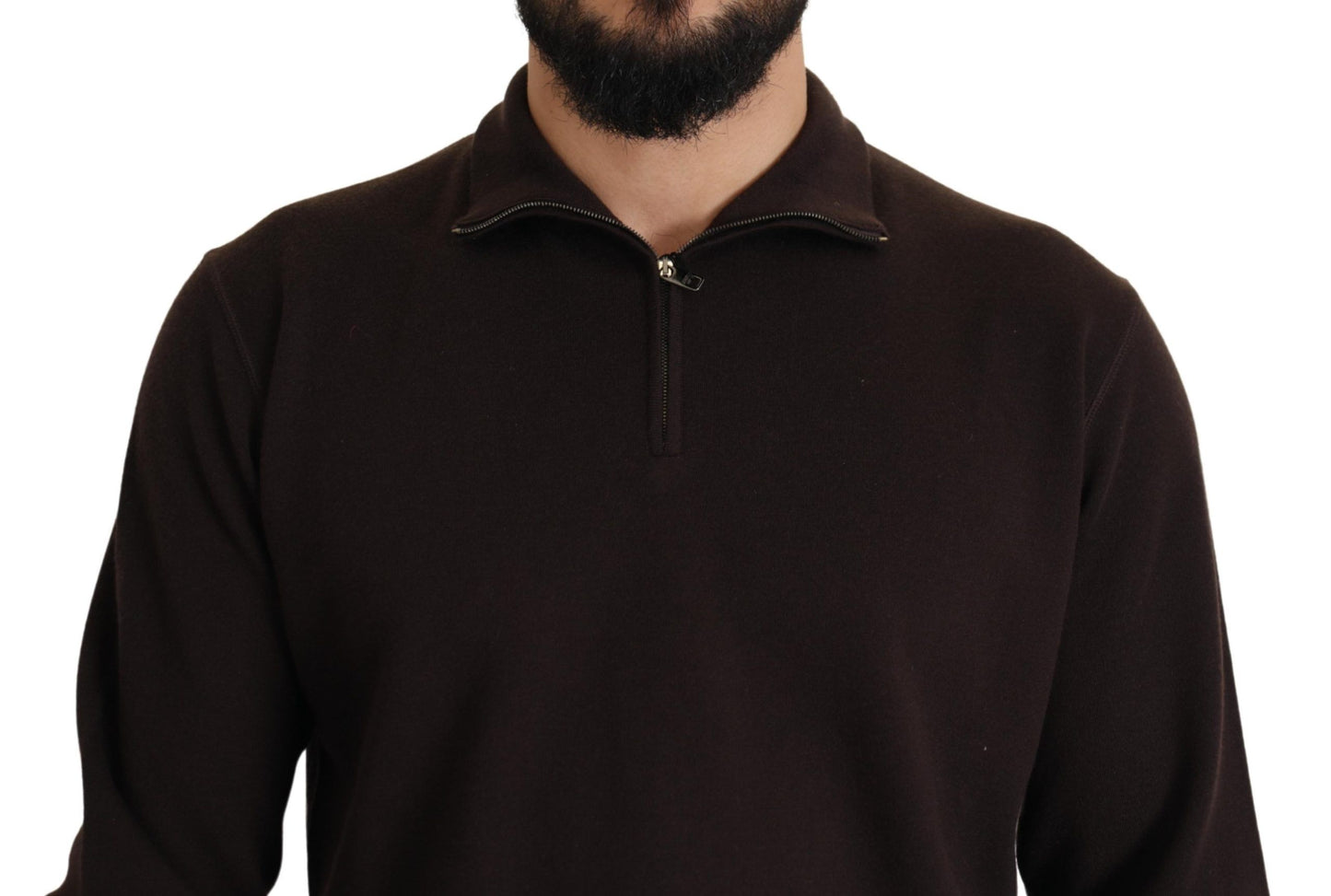 Dolce & Gabbana Elegant Cashmere Zippered Pullover Sweater Dolce & Gabbana