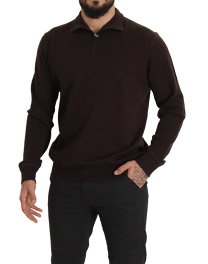 Dolce & Gabbana Elegant Cashmere Zippered Pullover Sweater Dolce & Gabbana