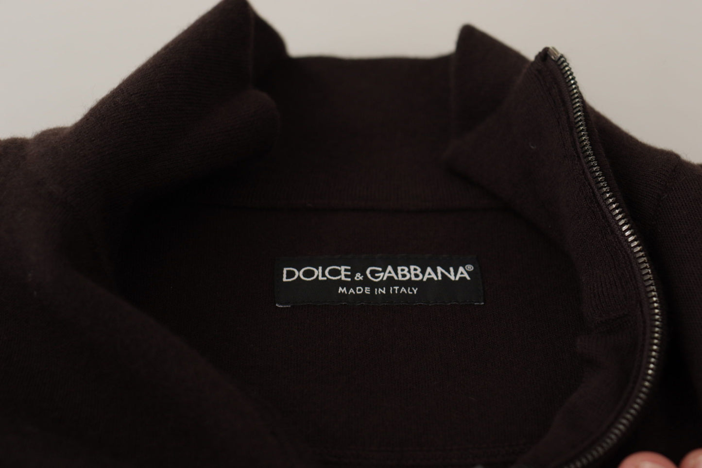 Dolce & Gabbana Elegant Cashmere Zippered Pullover Sweater Dolce & Gabbana