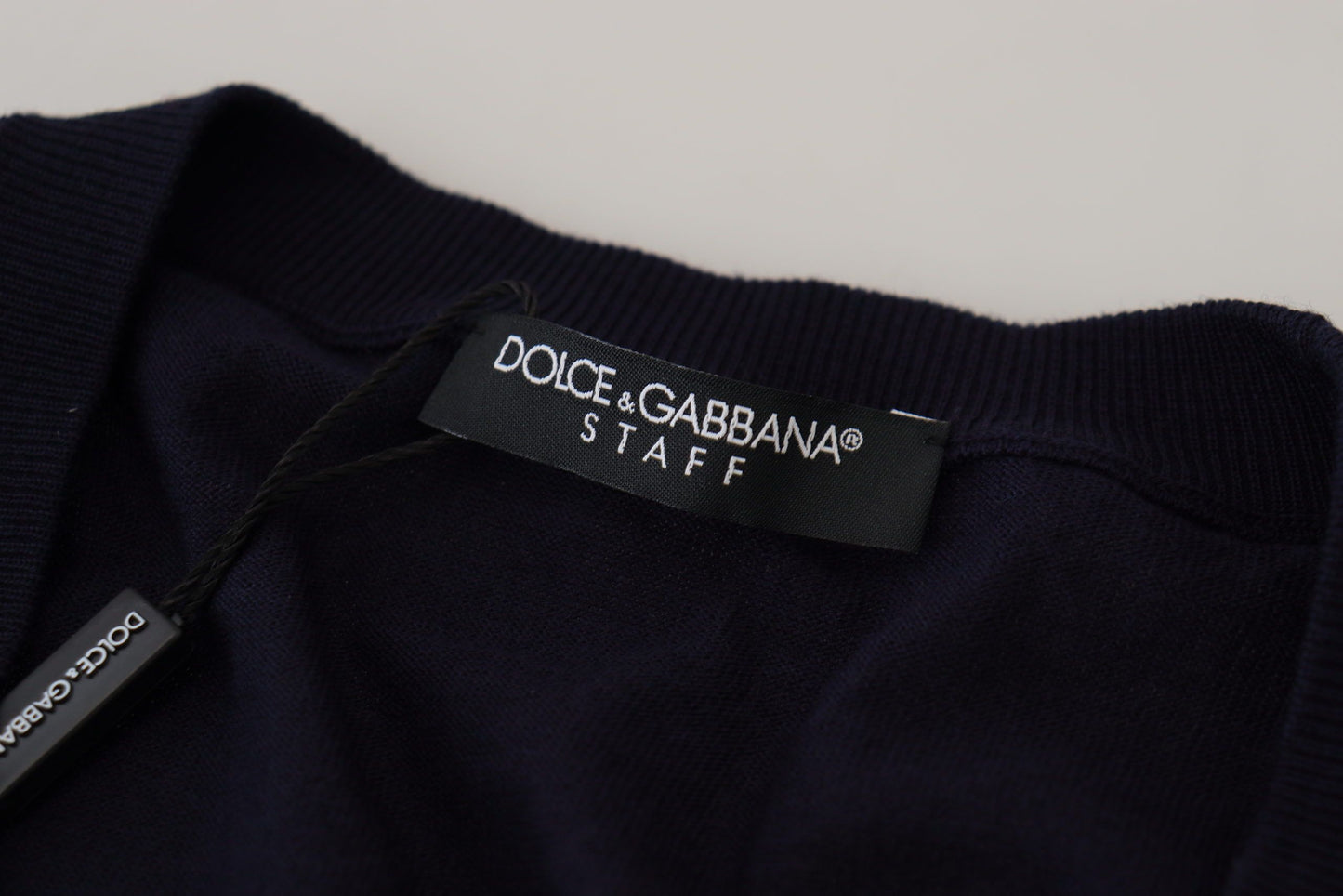 Dolce & Gabbana Elegant Virgin Wool Cardigan Sweater in Blue Dolce & Gabbana