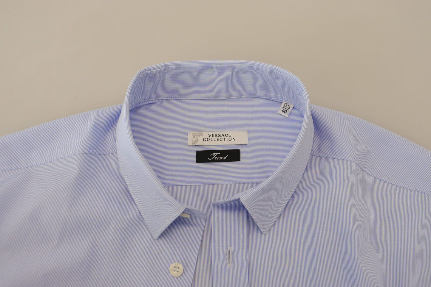 Versace Collection Elegant Light Blue Dress Shirt Versace Collection