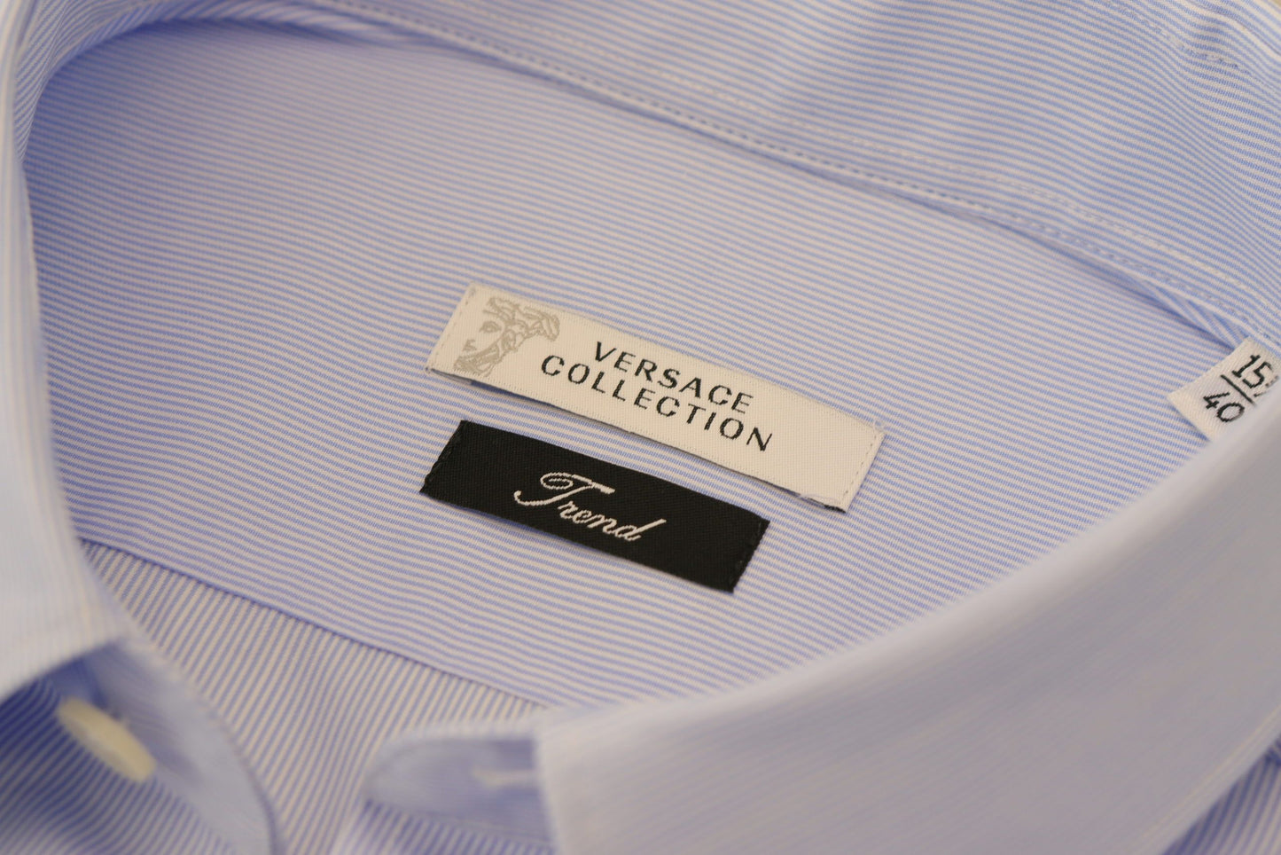 Versace Collection Elegant Light Blue Dress Shirt Versace Collection