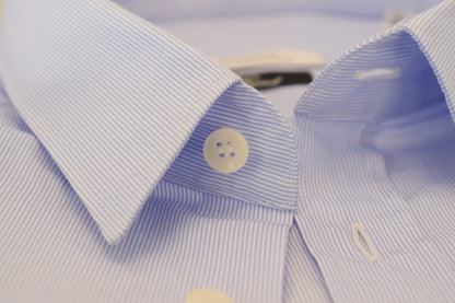 Versace Collection Elegant Light Blue Dress Shirt Versace Collection