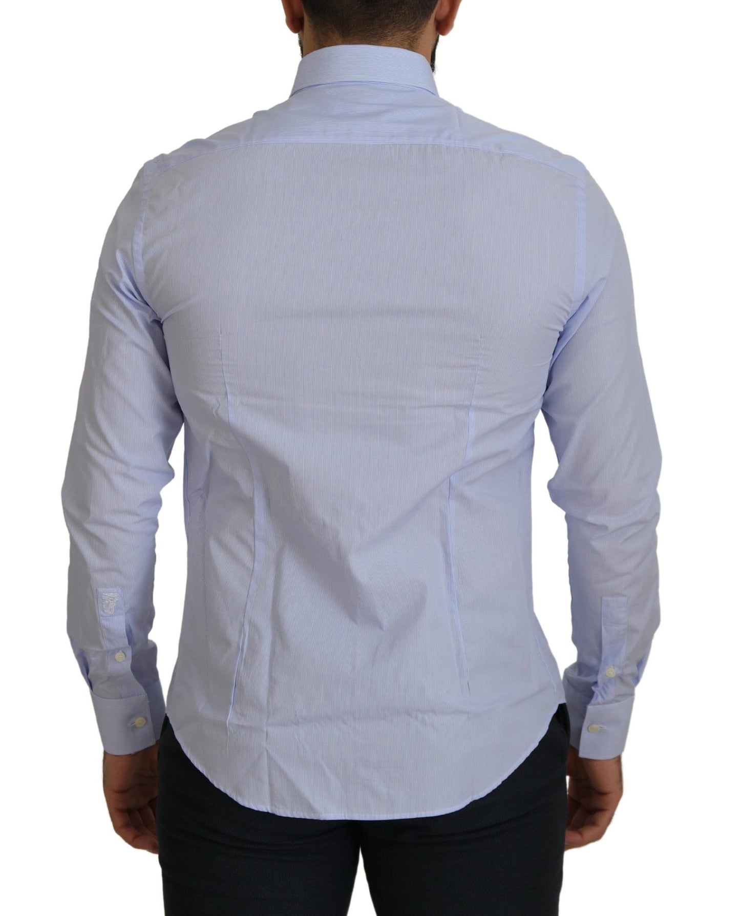 Versace Collection Elegant Light Blue Dress Shirt Versace Collection