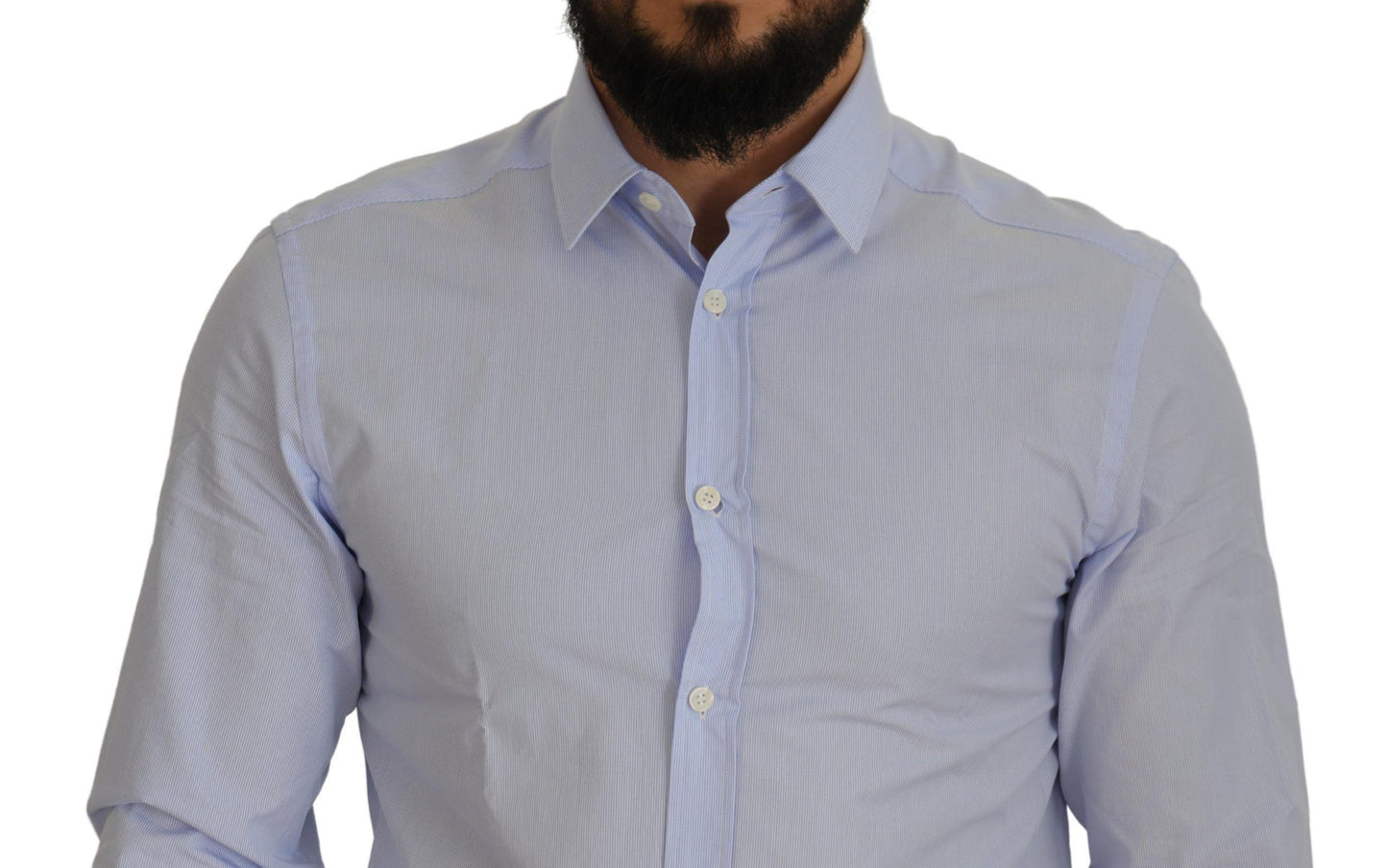 Versace Collection Elegant Light Blue Dress Shirt Versace Collection