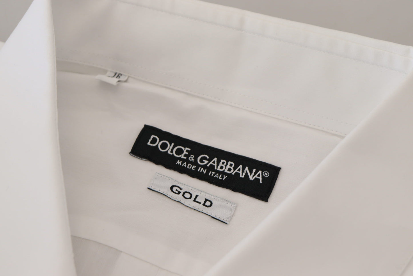 Dolce & Gabbana Elegant White Peacock Feather Dress Shirt Dolce & Gabbana