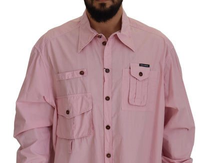 Dolce & Gabbana Elegant Pink Casual Cotton Shirt Dolce & Gabbana