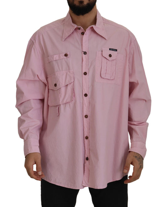 Dolce & Gabbana Elegant Pink Casual Cotton Shirt Dolce & Gabbana