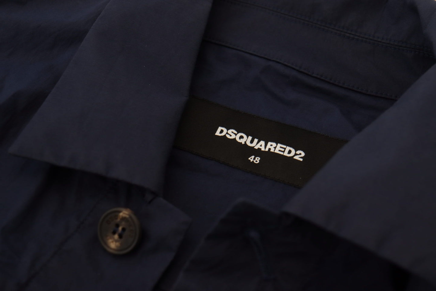 Dsquared² Svelte Dark Blue Cotton Shirt Dsquared²