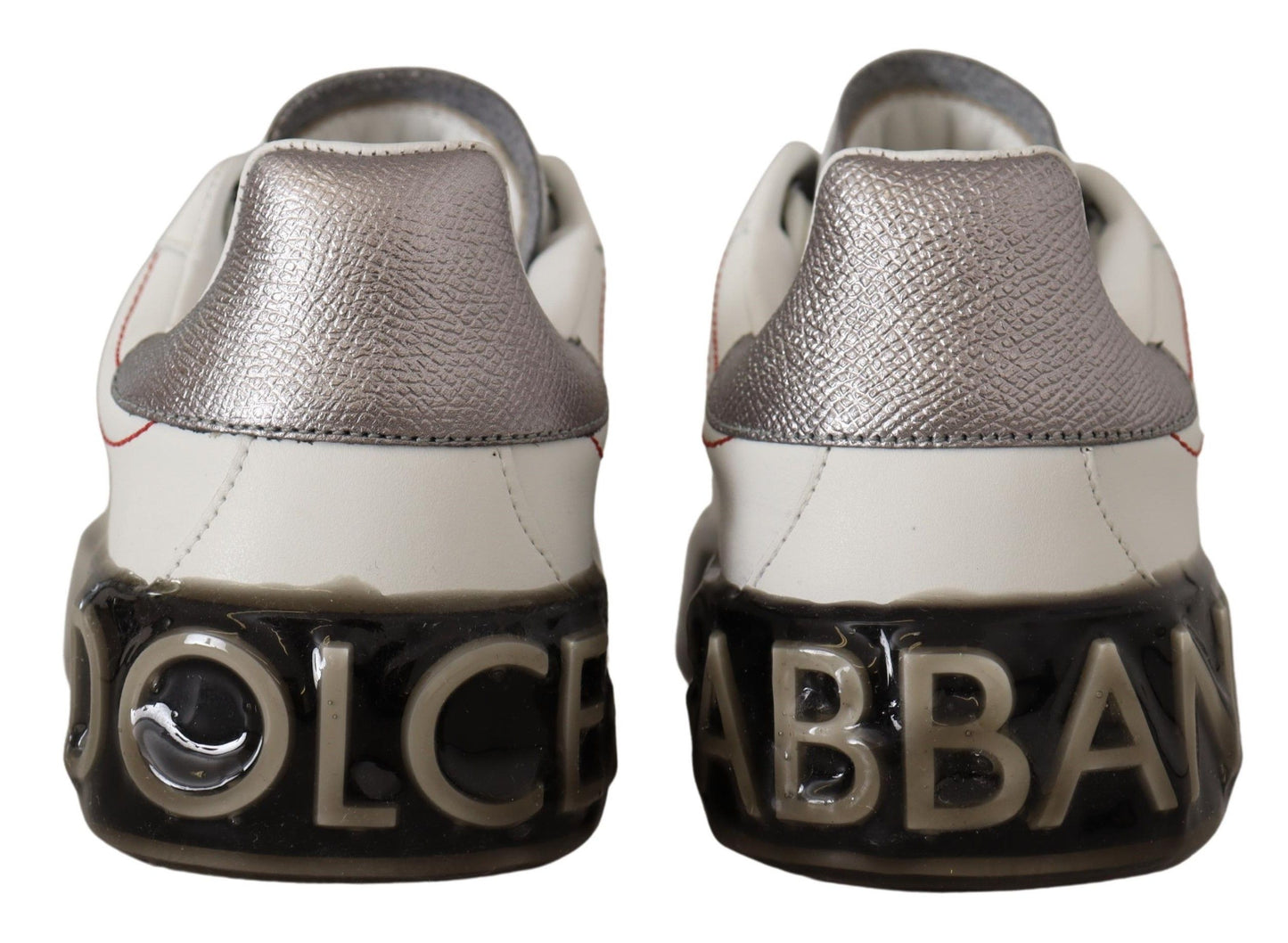 Dolce & Gabbana Elegant White Leather Sneakers Dolce & Gabbana