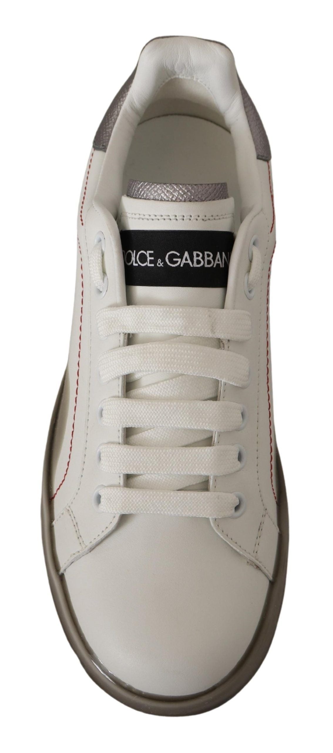 Dolce & Gabbana Elegant White Leather Sneakers Dolce & Gabbana